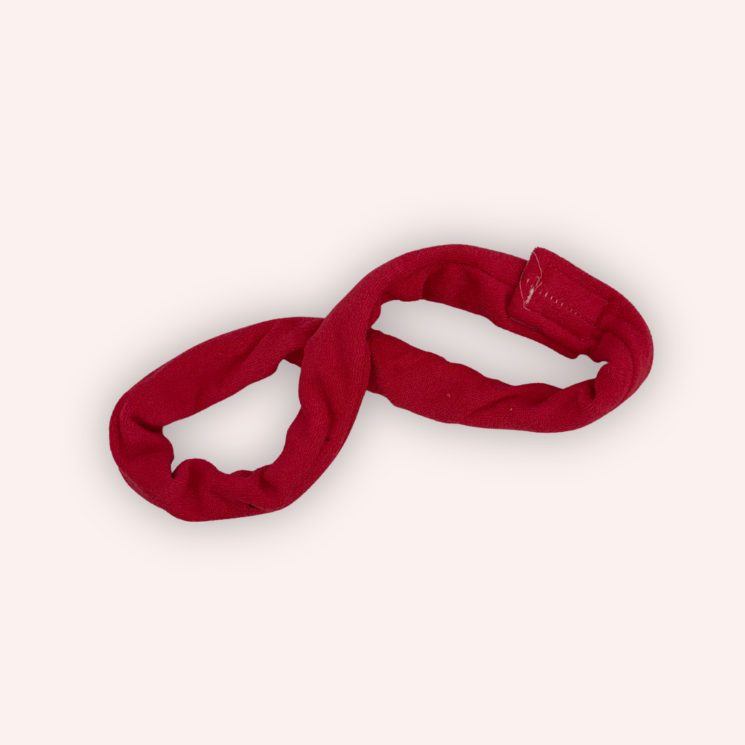 Soothe Band in red — 100% cotton terry sensory chew and fidget band