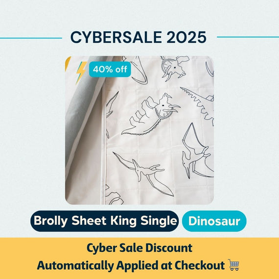 Blue Waterproof Brolly Sheet in Adult Room King Single bed