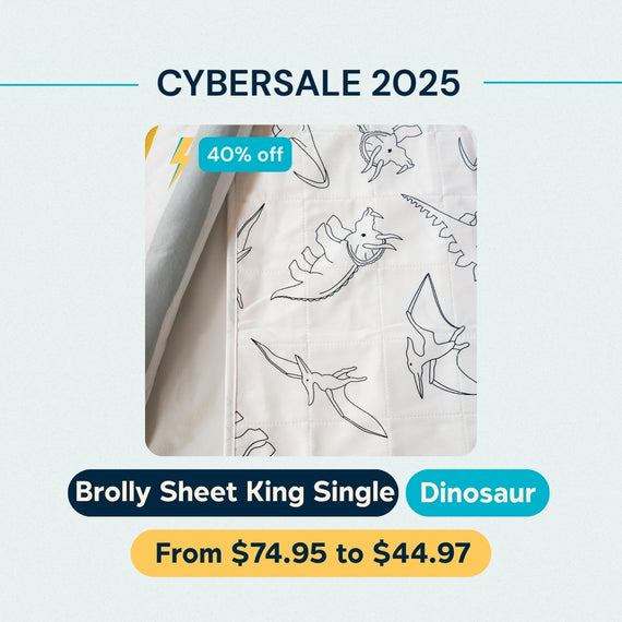 Blue Waterproof Brolly Sheet in Adult Room King Single bed