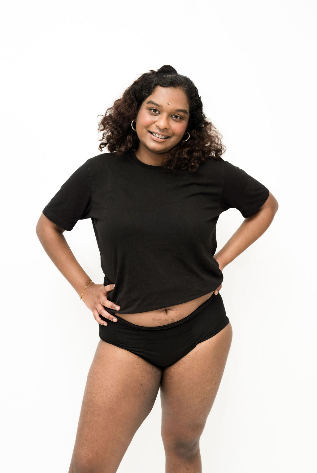 Women's Period Underwear - Midi Brief - Black