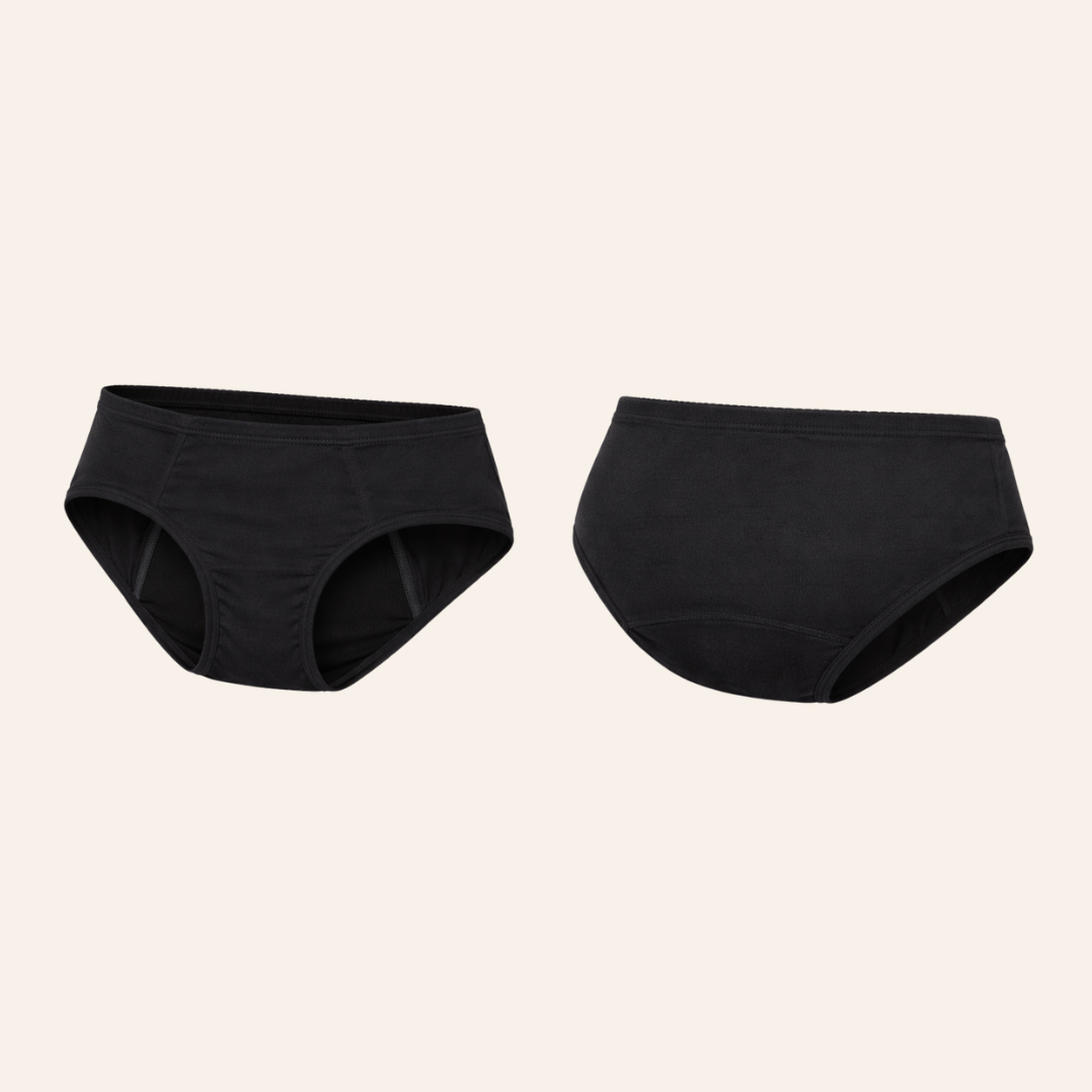 Women's Period Underwear - Midi Brief - Black